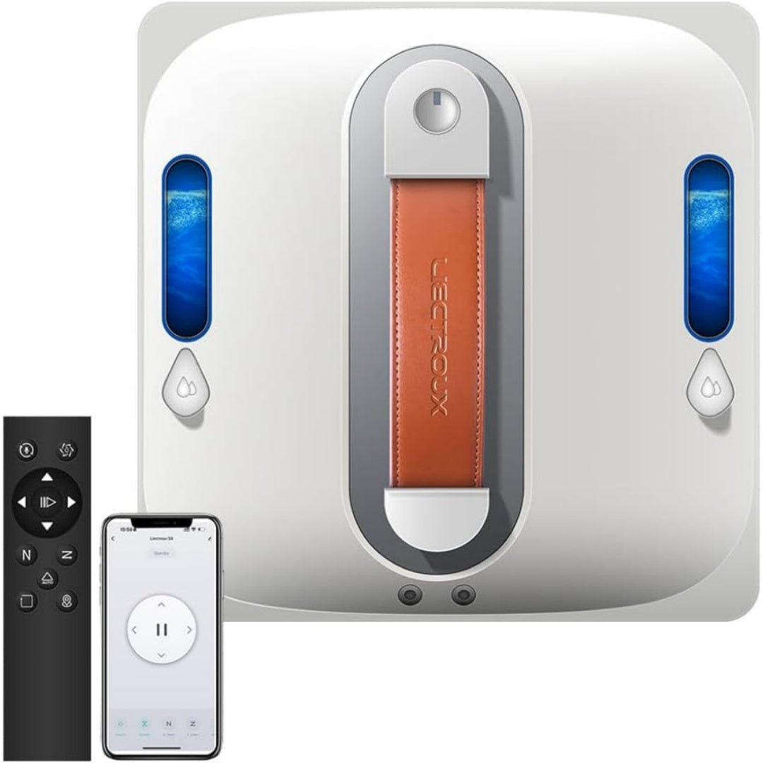 Robot pour surfaces vitrees avec une aspiration annoncee de 8 000 Pa et une commande a distance
