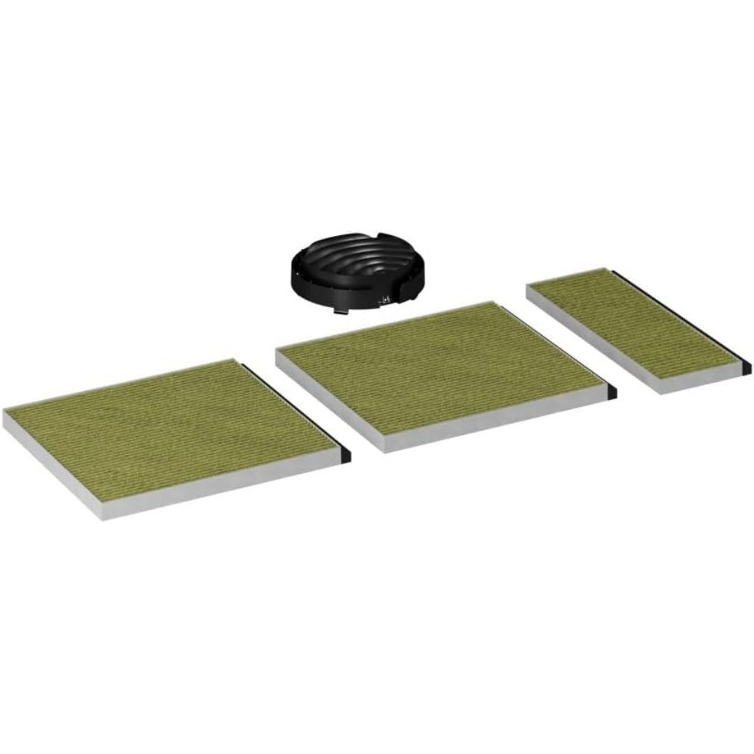 Kit de nettoyage associant accessoires de remplacement au coloris rouge et gris