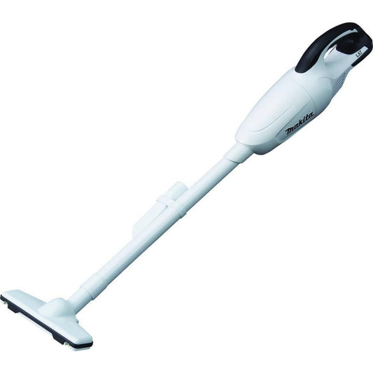 Aspirateur vertical associant l'entretien des sols au coloris blanc et gris