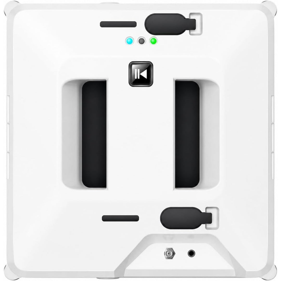 Robot pour surfaces vitrees, coloris blanc et noir, avec une aspiration annoncee de 3000 Pa